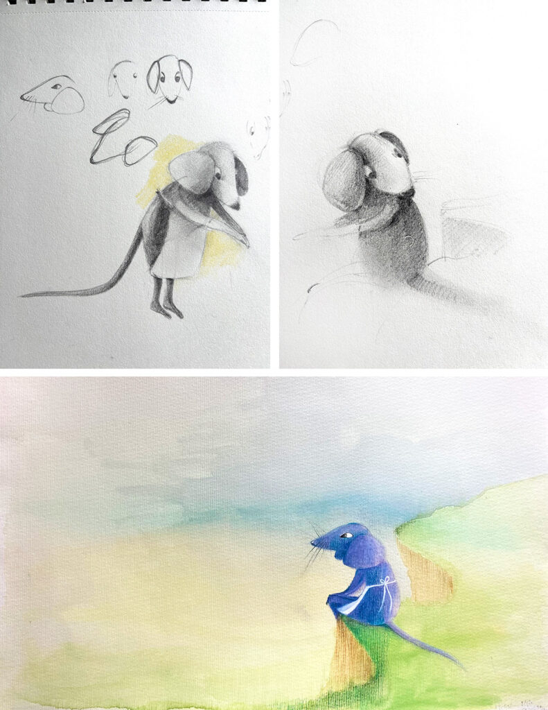 tekeningen Carole muis collage